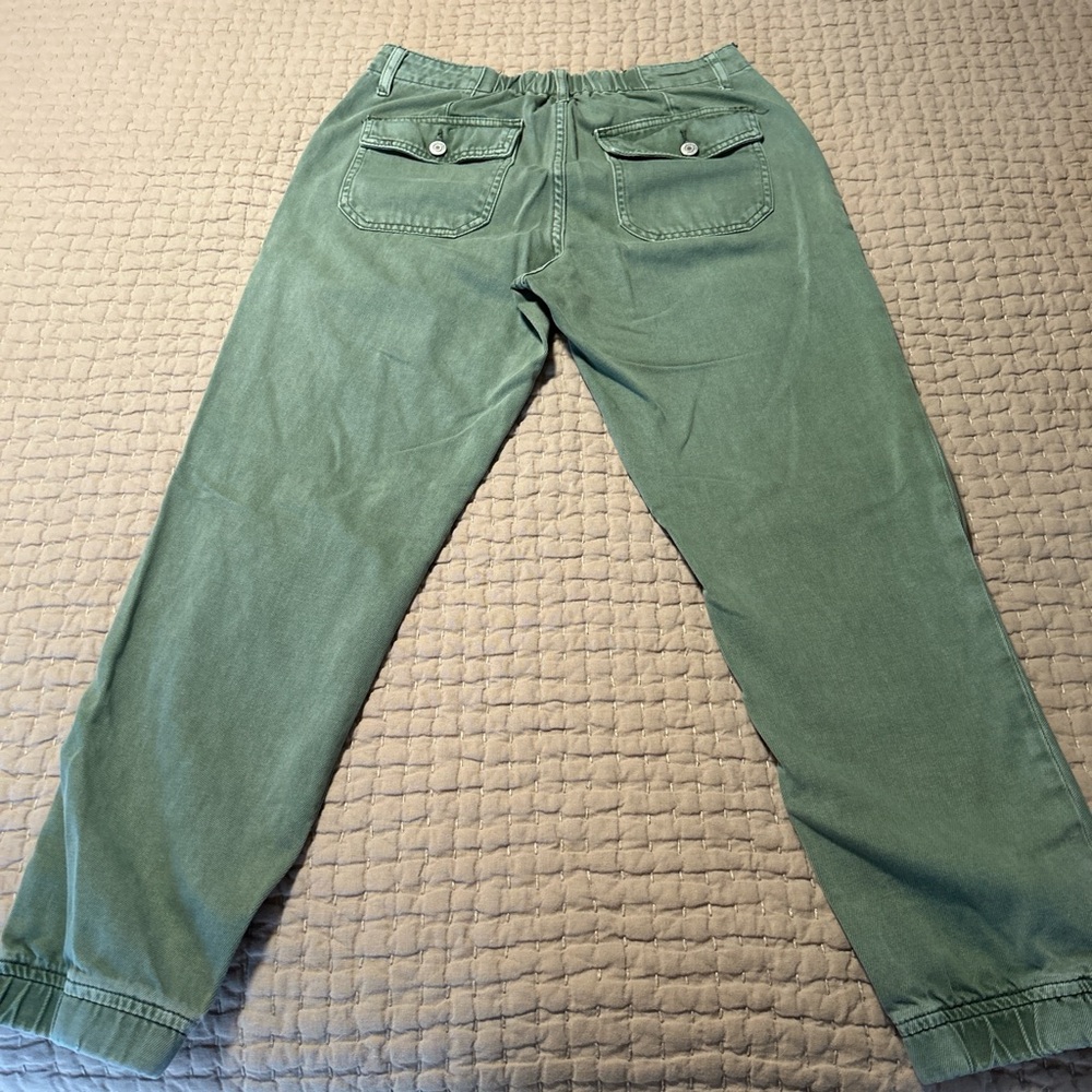 VERVET By FLYING MONKEY Barrel Style Sage Green Joggers - Picture 6 of 9